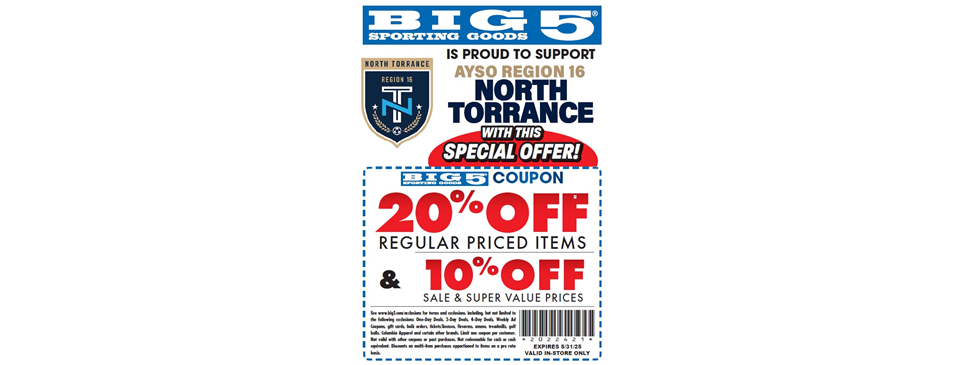 Big 5 Coupon (expires 5-31-25)